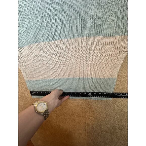 Anthropologie Pilcro Women’s Striped Longline Sweater Vest Sz. M Beach Coastal - Picture 11 of 16